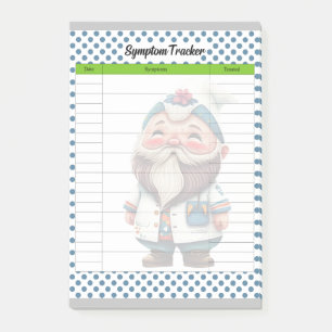 Cute Doktor Gnome Themme Symptom Tracker Post-it Block