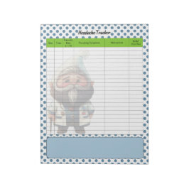 Cute Doktor Gnome ThMeed Headache Tracker Anteckningsblock