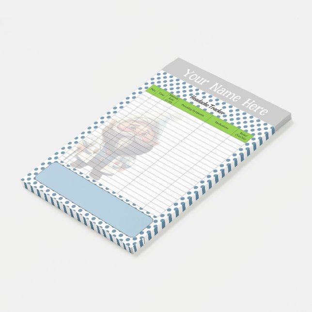 Cute Doktor Gnome ThMeed Headache Tracker Post-it Block (Vinklad)