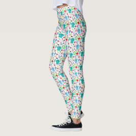 Cute Doktor Nurse Medicines Supplies Mönster Leggings