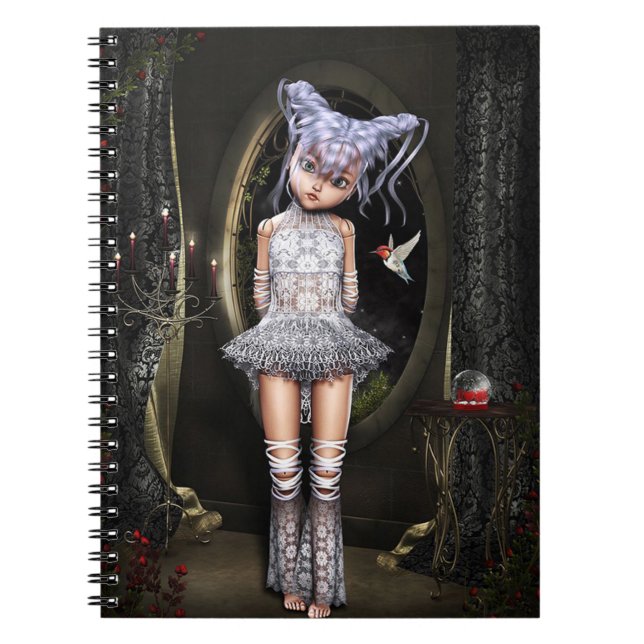Cute Doll Anteckningsbok Med Spiral (Framsidan)
