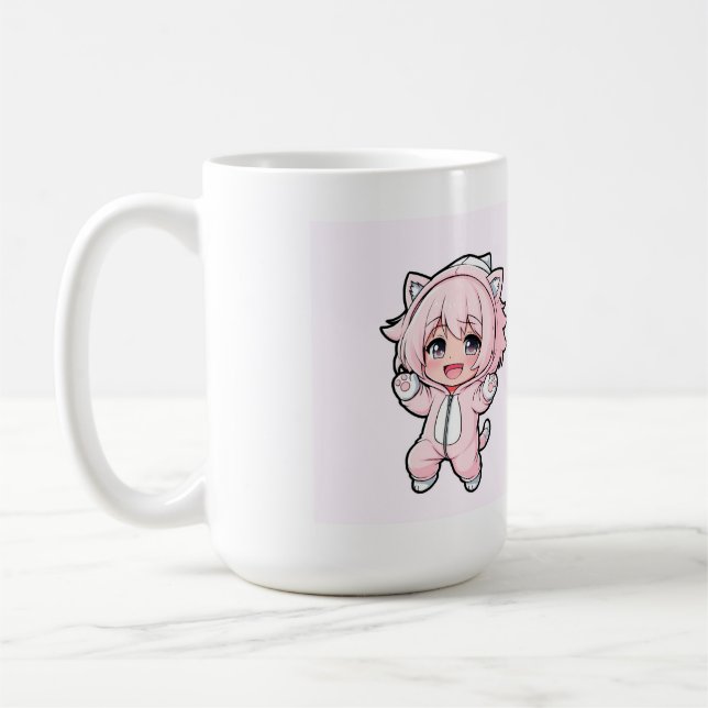 Cute Doll “In the Making” Design – Future Dream Gi Kaffemugg (Vänster)