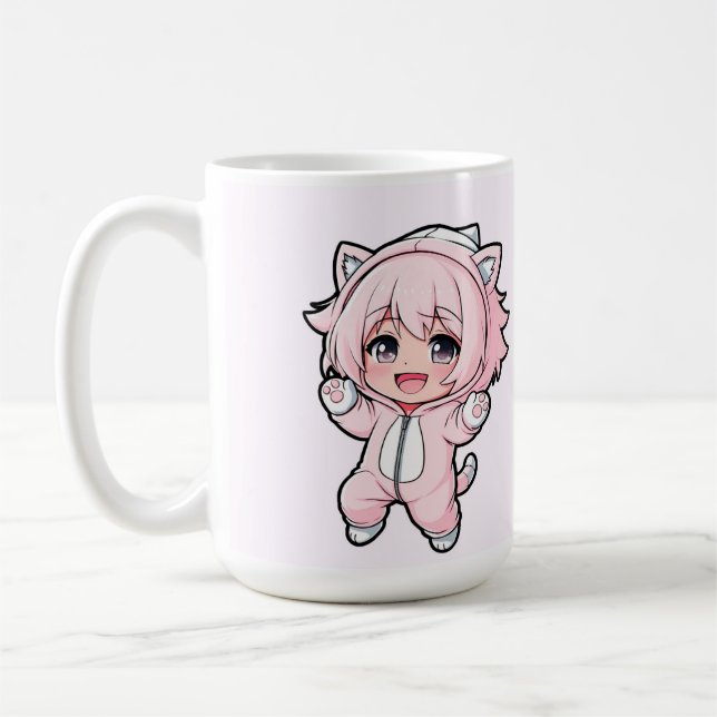 Cute Doll “In the Making” Design – Future Dream Gi Kaffemugg (Vänster)