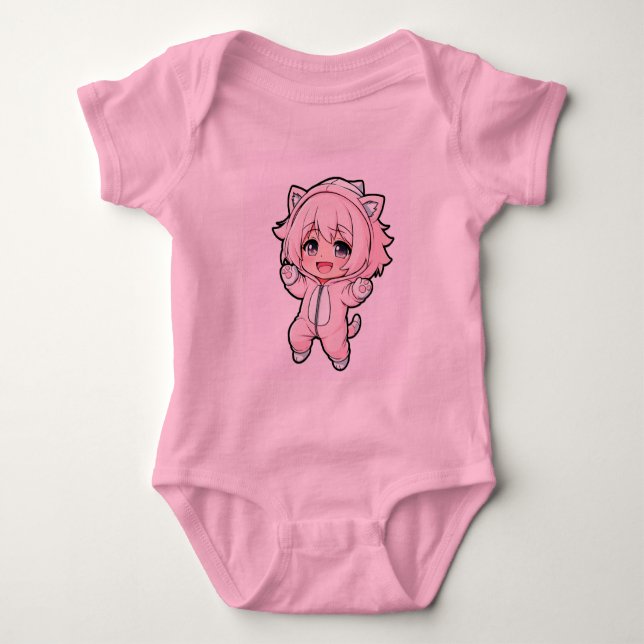 Cute Doll “In the Making” Design  T Shirt (Framsida)