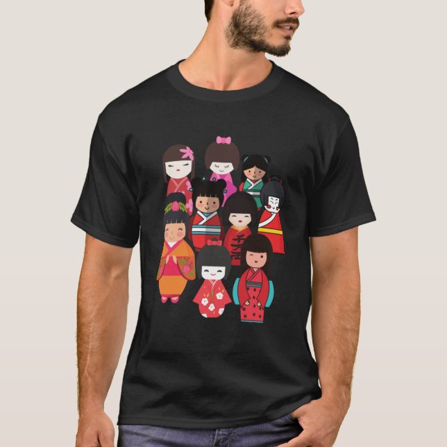 Cute Dolls Festival Hinamatsuri i firande i T Shirt (Framsida)
