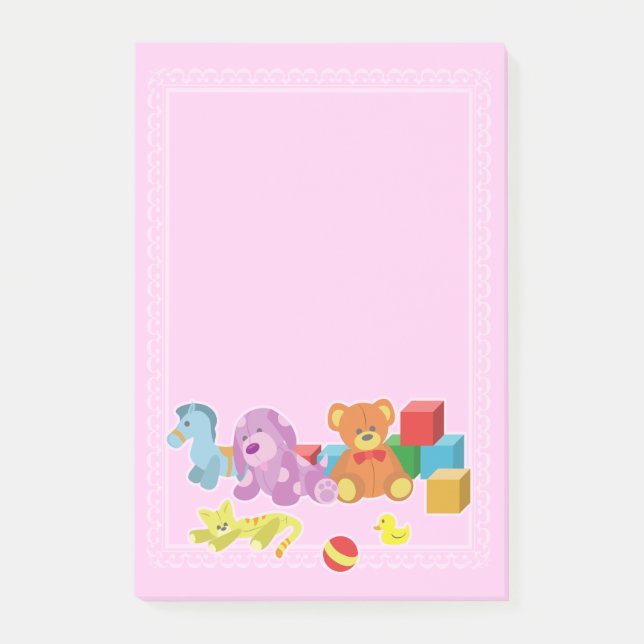 Cute Dolls (Rosa) Post-it Block (Framsida)