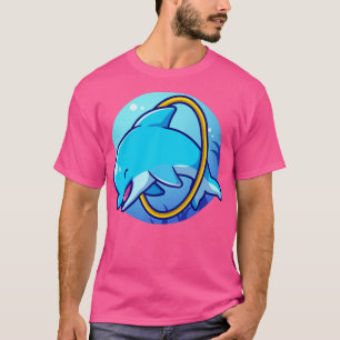 Cute Dolphin Attraktion i Sea Tecknad T Shirt