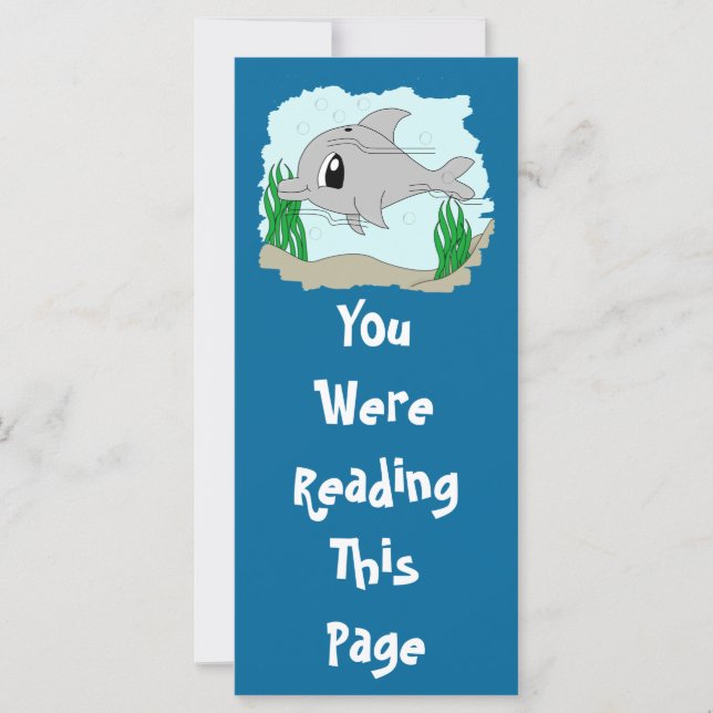 Cute Dolphin Bookmark-mall (Framsida)