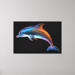 Cute Dolphin Canvastryck