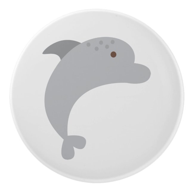 Cute Dolphin Ceramic pull Knopp (Framsidan)