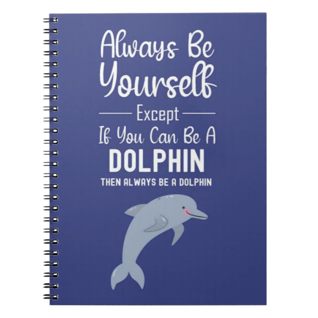 Cute Dolphin Gifts Ocean Funny Humor Animal Sea Anteckningsbok (Framsidan)