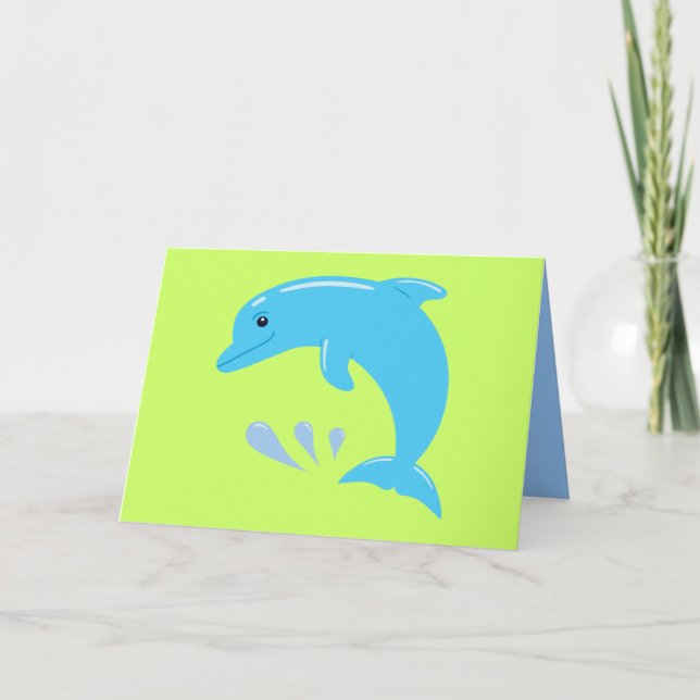 Cute Dolphin Kort (Framsida)