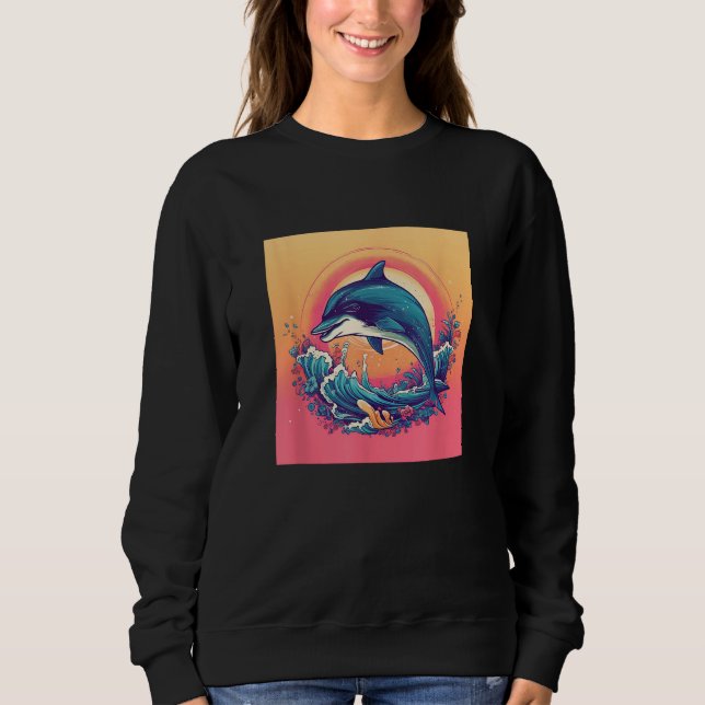 Cute Dolphin Men Women Kids Aquatic Ocean 2 T Shirt (Framsida)
