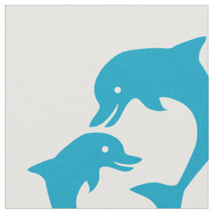 Cute Dolphin Mönster Tyg