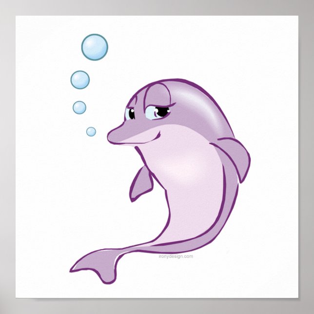 Cute Dolphin Poster (Framsidan)