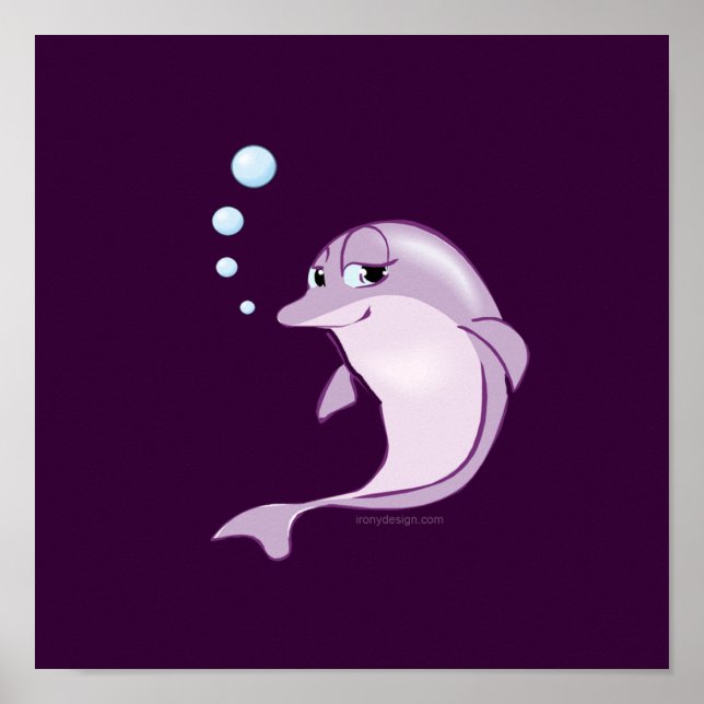 Cute Dolphin Poster (Framsidan)
