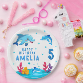 Cute Dolphin Sea Animals Birthday Party