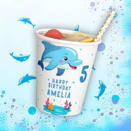 Cute Dolphin Sea Animals Kids Birthday Party