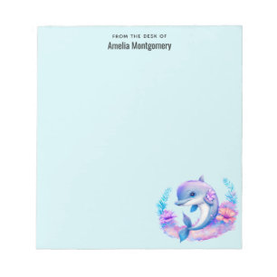 Cute Dolphin Sea Creature Anteckningsblock