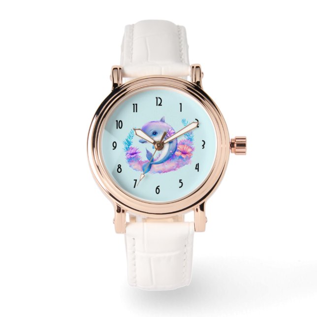 Cute Dolphin Sea Creature Armbandsur (Framsida)