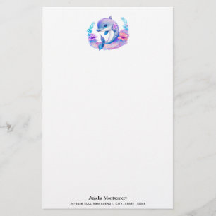 Cute Dolphin Sea Creature Brevpapper