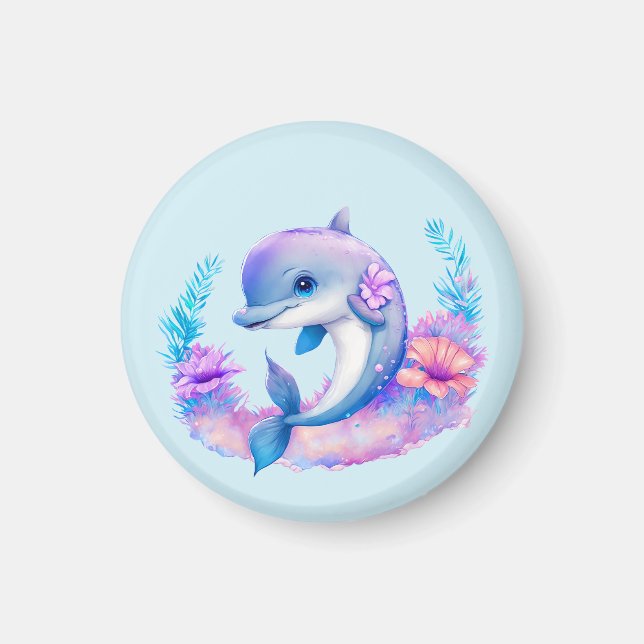 Cute Dolphin Sea Creature Magnet (Framsidan)