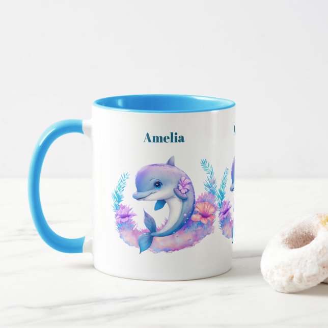 Cute Dolphin Sea Creature Mugg (Med munk)