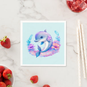 Cute Dolphin Sea Creature Pappersservett
