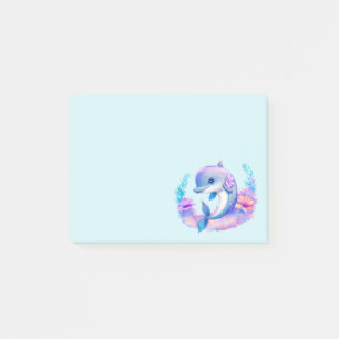 Cute Dolphin Sea Creature Post-it Block