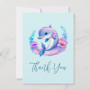 Cute Dolphin Sea Creature Tack Kort