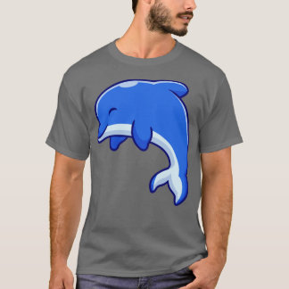 Cute Dolphin-Tecknad T Shirt