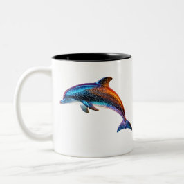 Cute Dolphin Två-Tonad Mugg