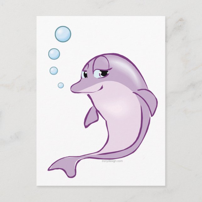 Cute Dolphin Vykort (Framsida)