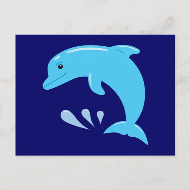 Cute Dolphin Vykort (Framsida)