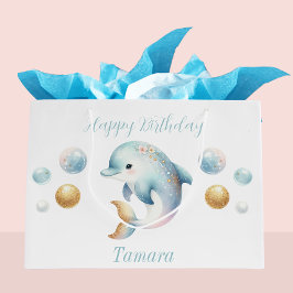 Cute Dolphin with Bubbles