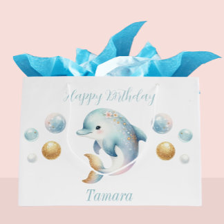 Cute Dolphin with Bubbles