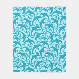 Cute Dolphins Fleecefilt