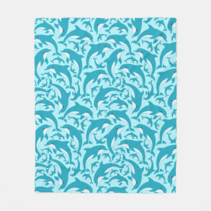 Cute Dolphins Fleecefilt
