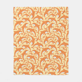 Cute Dolphins Fleecefilt