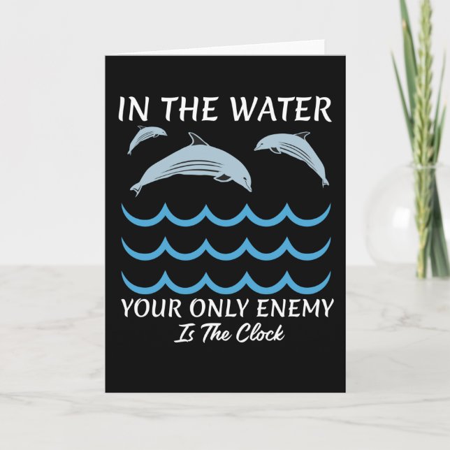 Cute Dolphins In The Water Kort (Framsida)