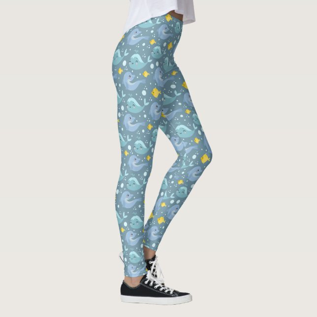 Cute Dolphins Leggings (Höger)