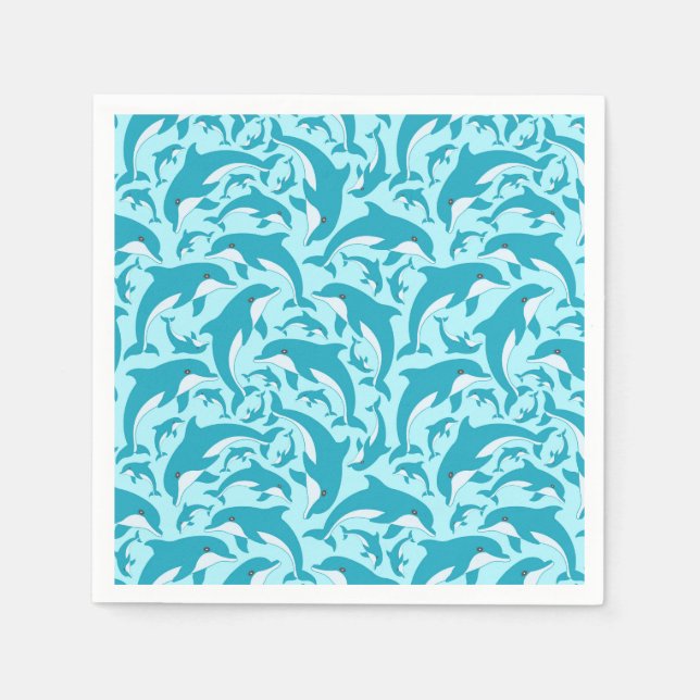 Cute Dolphins Pappersservett (Framsidan)