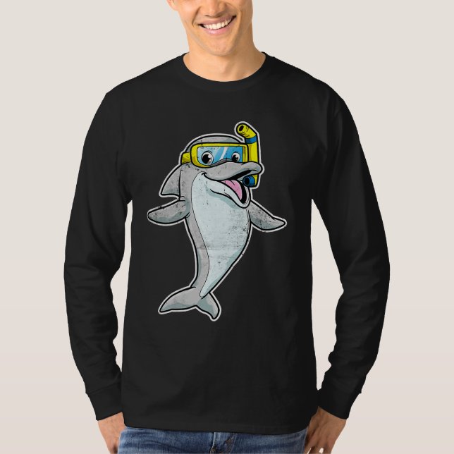 Cute Dolphins Whales Dolphin Snorkel Whale Boys Gi T Shirt (Framsida)
