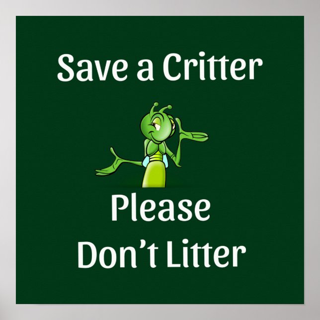 Cute Don Litter - Spara Critter, Environment Poster (Framsidan)