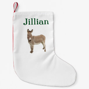 Cute Donkey Burro-foto Liten Julstrumpa