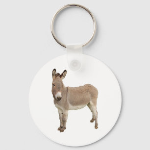 Cute Donkey Burro-foto Nyckelring
