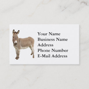 Cute Donkey Burro-foto Visitkort