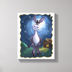 Cute Donkey Canvastryck