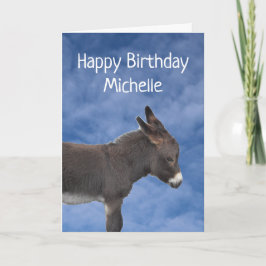 Cute Donkey Foal och Blå himmel Kort