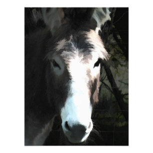 CUTE DONKEY FOTOTRYCK